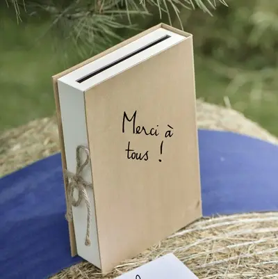 Expédié Aujourd'hui Urne mariage Livre Kraft