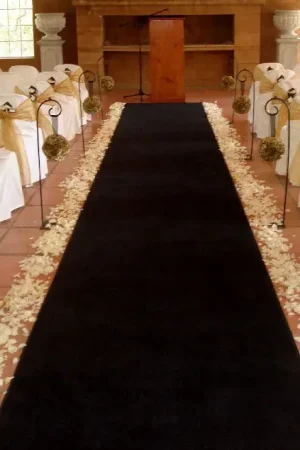 Tapis d'Eglise Mariage Noir 15 mètres Acheter Direct