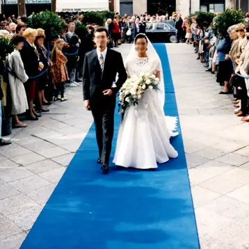 Livraison Express Tapis d'Eglise Turquoise Géant de 15 mètres