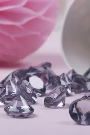 Diamant decoration mariage Gris x 2 PIèces Soldes
