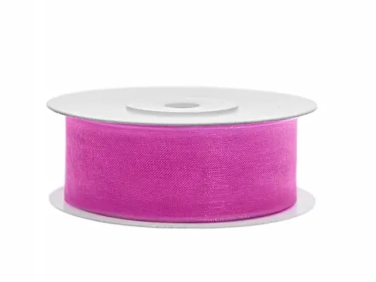 Ruban Organdi 25 mm Fuchsia x 20 mètres Populaire