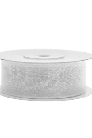 Ruban Organdi 25 mm Argent x 20 mètres Livraison Express