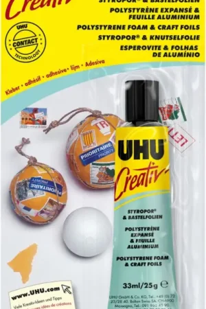 Acheter Direct Colle UHU Creativ' « Polystyrène expansé & feuille aluminium », 25 g