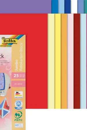 Bloc de 25 feuilles de carton photo 24 x 34 cm, 300 g/m², assorti Meilleur Choix