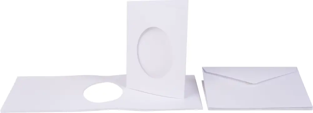 Must-Have Cartes passe-partout blanches VBS, « Ovale »