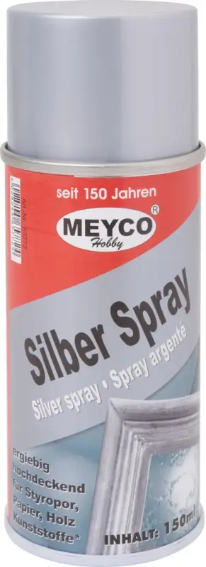 Spray argenté, bombe 150 ml Paiement Sécurisé