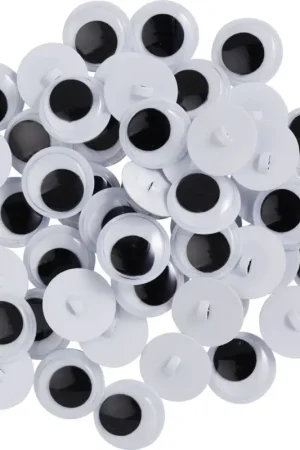 Yeux mobiles à coudre VBS « Rond », 15 mm, 50 pc. Expédition Rapide