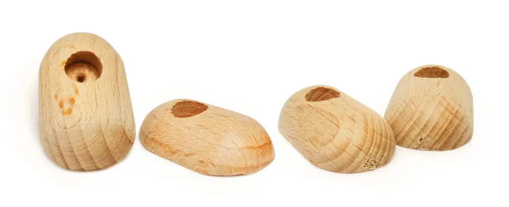 Pieds de clown en bois, 4 pc., 15 x 25 mm Commander Maintenant