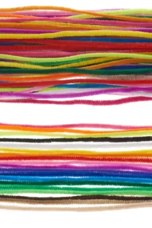 Fils chenille VBS « Assortiment multicolore », 50 cm, 100 pc. Bon Plan