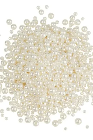 Livraison Express Assortiment de perles cirées VBS « Blanc », 1000 pc.