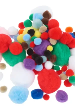 Pompons « Assortiment couleurs et tailles variées », 100 pc. Quantité Limitée