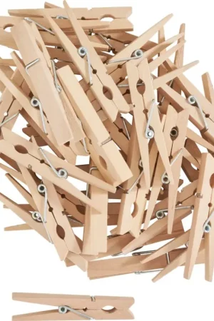 Vente Directe Pinces à linge en bois VBS, 40 pc.
