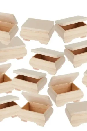 Expédition Rapide Boîtes en bois VBS « Forme renflée », 20 pc.