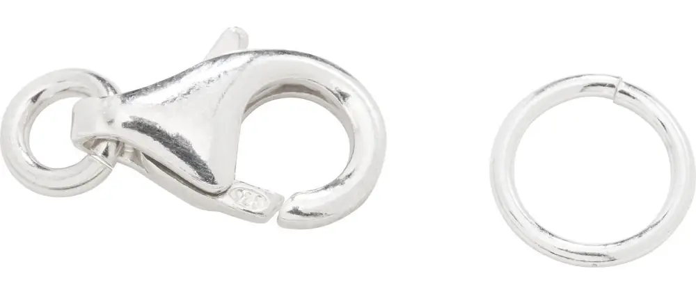 Meilleure Vente Fermoir mousquetons en Argent 925, 11 mm