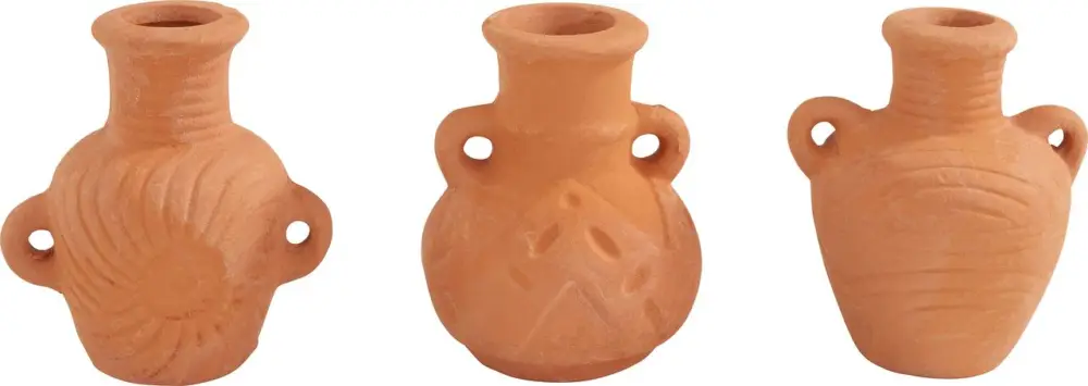 Commander Maintenant Mini-vases en argile, set de 3, env. H 3,4 cm.