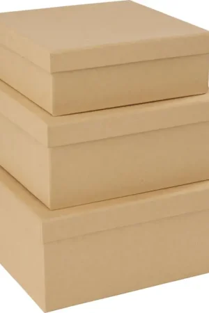 Authentique Boîtes VBS « Carrées », set de 3