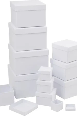 Offre Spéciale Boîtes en carton VBS « Carré », set de 12