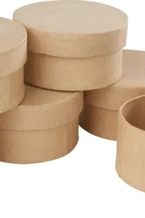 Boîtes VBS « Rond », 6 pc., papier mâché Offre Exclusive