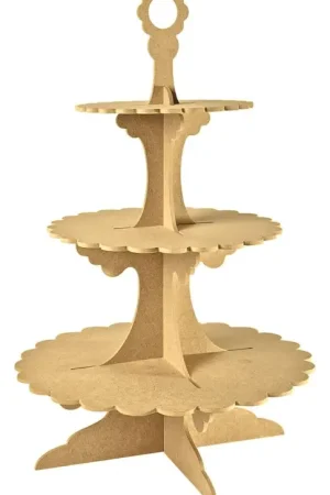 Acheter En Ligne Serviteur à gâteaux, 3 niveaux, bois MDF