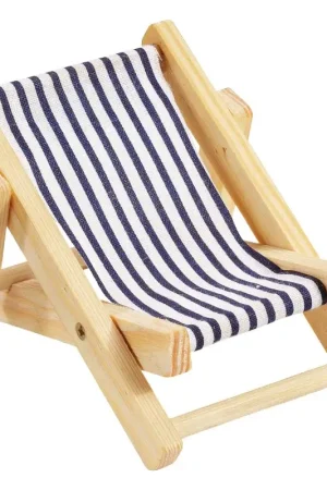 Bain de soleil déco en bois, Bleu/Blanc, env. 10 cm Authentique