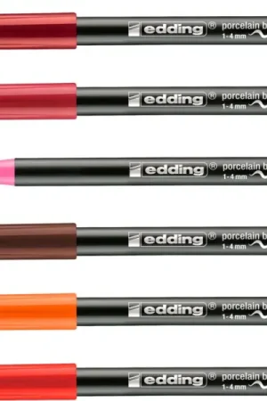 Nouvelle Collection Feutres pinceaux pour porcelaine edding 4200 « Warm »