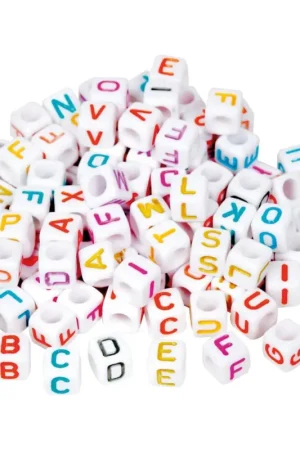 Promotion Perles-lettres « Multicolore », env. 100 pièces