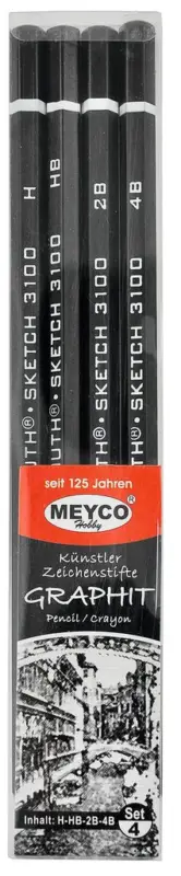 Nouvelle Collection Crayons graphite, set de 4