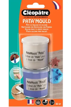 PataMould pâte à mouler en silicone bleue et blanche, 2x40g Super Prix