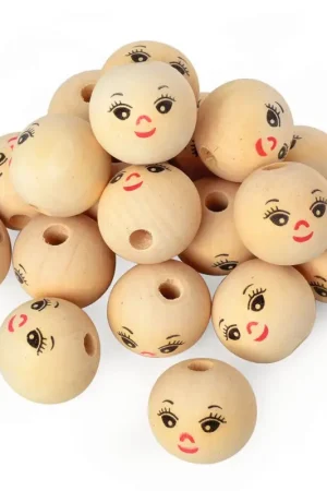 Têtes en bois VBS « Naturel », Ø 30 mm, 25 pc. Dernière Chance