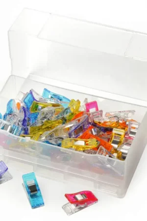 Pinces Clover « Wonder Clips », 50 pc., multicolores, dans boîte plastique Dernier Modèle