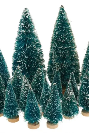 Acheter En Ligne Sapins miniatures, enneigés, set de 16