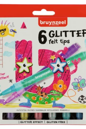 Feutres « Paillettes », set de 6 Expédition Rapide