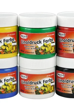 Peintures pour linogravure, set de 6 Commande En Gros