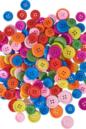 Boutons en bois VBS « Couleurs & Tailles mix » Usine Directe