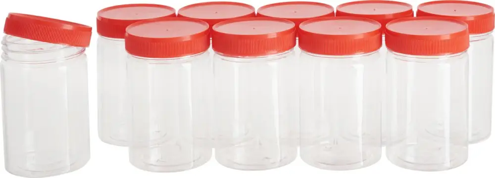 Offre Exclusive Boîtes plastiques à couvercle à vis VBS, 200 ml, 10 pc.