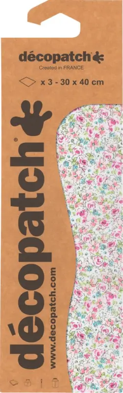 Nouvel Arrivage Papier Décopatch « Petites fleurs », 3 pc.