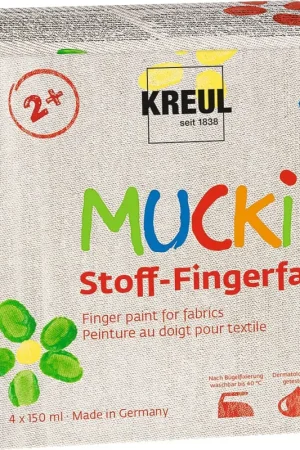 Peinture au doigt pour textile MUCKI, set de 4 Dernière Chance