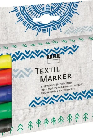 Haute Qualité Feutres textiles medium KREUL set de 5