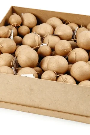 Prix Bas Boules en papier mâché « Tailles variées », 105 pc.