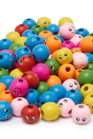 Offre Du Jour Mini-têtes en bois VBS « Multicolore », 120 pc.