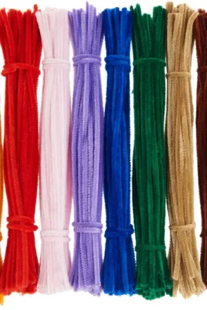 Jusqu'à Épuisement Des Stocks Fils chenilles VBS « Assortiment multicolore », 30 cm, 500 pc.