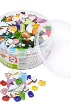 Brisures de tesselles mosaïque en résine époxy, Multicolores, 500 g Prix Réduit