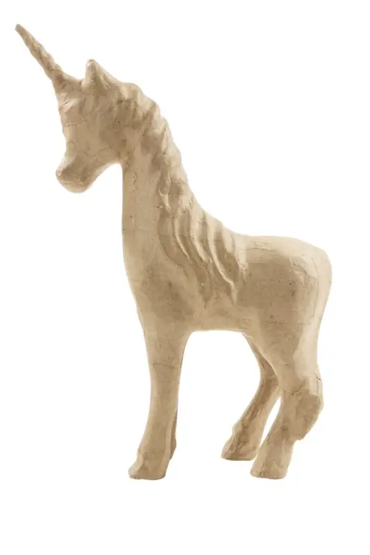 Licorne, papier mâché, env. H 23 x l 18 x P 6 cm Bon Marché