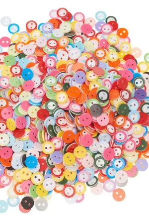 Expédié Aujourd'hui Boutons en plastique VBS « Assortiment multicolore », 1000 pc.