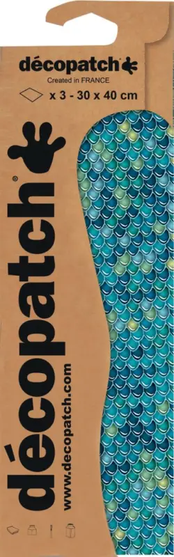 Paiement Sécurisé Papier Décopatch « Ecailles », 3 pc.