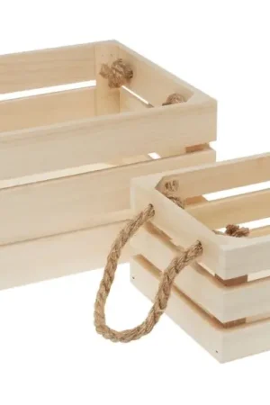 Satisfait Ou Remboursé Cagettes en bois VBS, set de 2