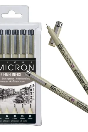 Etui Pigma Micron, set de 6 Soldes