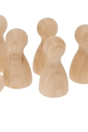 Pions en bois, 28 mm, 10 pc. 100% FSC Pas Cher