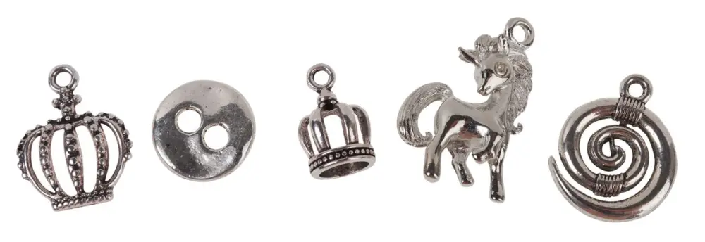Solde Pendentifs charms VBS « Licorne & co », set de 5