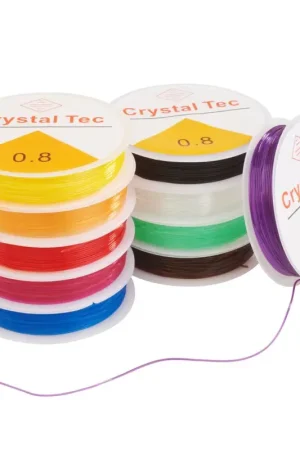 Dernière Chance Cordelettes VBS « Magic Stretch », assortiment multicolore, 0,8 mm, 10 rouleaux de 5 m